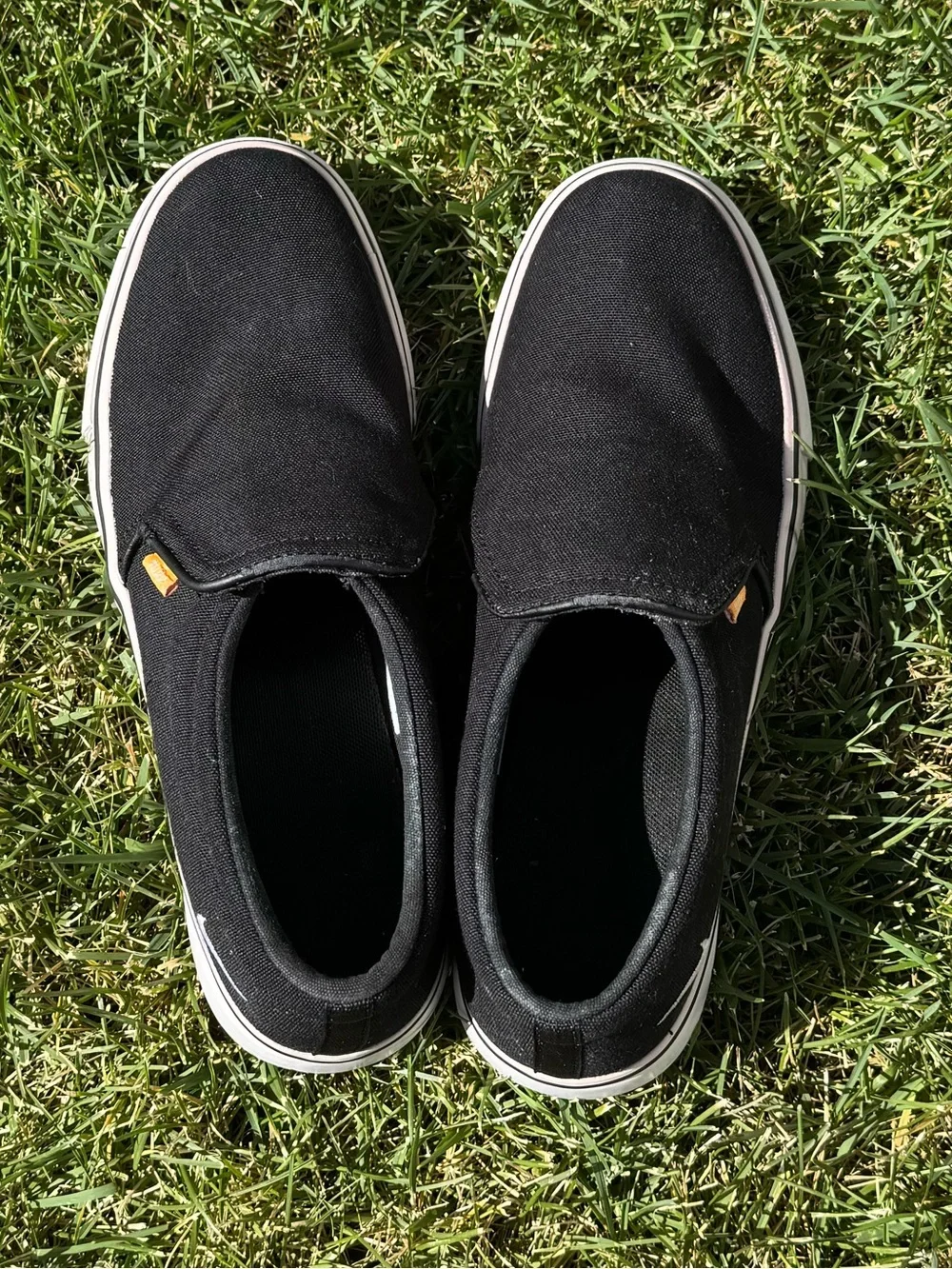 Nike Black Slip-On Canvas Loafers with White Sole